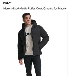 DKNY Men's Black Puffer Jacket